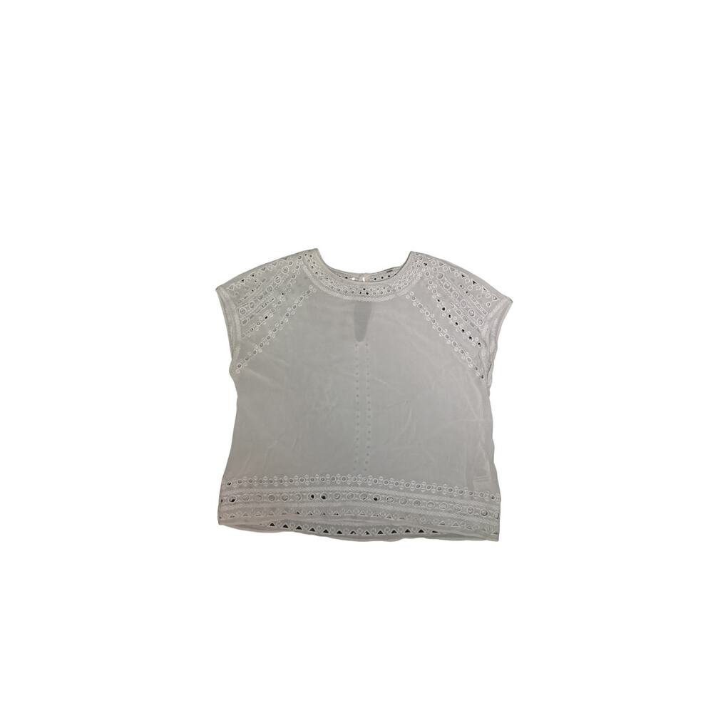 white eyelet crop